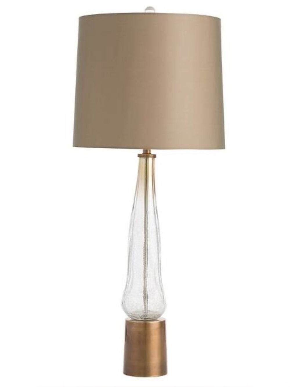 Arteriors Modern Glass and Brass- NO SHADE
